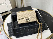 Chanel | Mini 2.55 Beige Handbag - AS0874 - 15.5 × 20 × 6 cm - 3