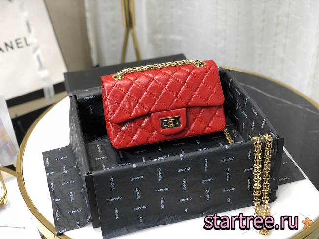 Chanel | Mini 2.55 Red Handbag - AS0874 - 15.5 × 20 × 6 cm - 1