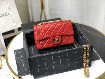 Chanel | Mini 2.55 Red Handbag - AS0874 - 15.5 × 20 × 6 cm