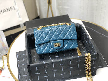 Chanel | Mini 2.55 Blue Handbag - AS0874 - 15.5 × 20 × 6 cm