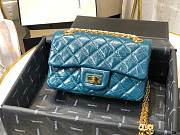 Chanel | Mini 2.55 Blue Handbag - AS0874 - 15.5 × 20 × 6 cm - 5