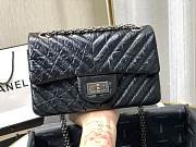 Chanel | Mini 2.55 Black Aged Calfskin Silver - AS0874 - 15.5 × 20 × 6 cm - 4