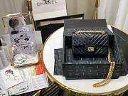 Chanel | Mini 2.55 Black Aged Calfskin Golden - AS0874 - 15.5 × 20 × 6 cm - 5