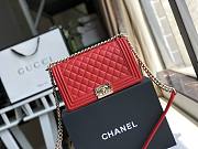 CHANEL | Boy Bag Red Calfskin - A67086 - 25cm - 1