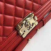 CHANEL | Boy Bag Red Calfskin - A67086 - 25cm - 2