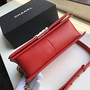 CHANEL | Boy Bag Red Calfskin - A67086 - 25cm - 3