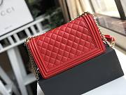 CHANEL | Boy Bag Red Calfskin - A67086 - 25cm - 5