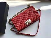 CHANEL | Boy Bag Red Calfskin - A67086 - 25cm - 6