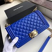 CHANEL | Boy Bag Blue Calfskin - A67086 - 25cm - 2