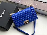 CHANEL | Boy Bag Blue Calfskin - A67086 - 25cm - 4