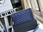 CHANEL | Boy Bag Dark Blue Calfskin - A67086 - 25cm - 6