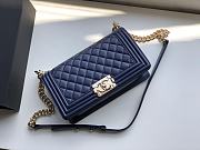 CHANEL | Boy Bag Dark Blue Calfskin - A67086 - 25cm - 3