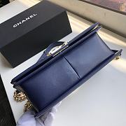 CHANEL | Boy Bag Dark Blue Calfskin - A67086 - 25cm - 2