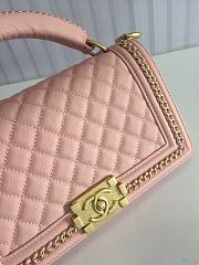 CHANEL | Pink Quilted Lambskin Top Handle - A67086 - 25cm - 2