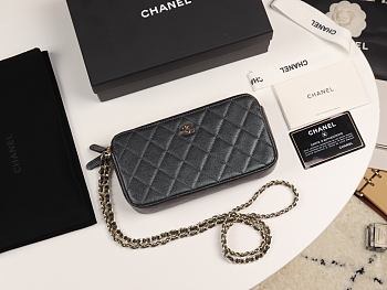 CHANEL | Small Black Quilted Clutch With Chain - A82527 - 10×19×4cm