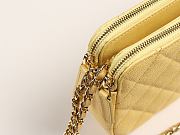 CHANEL | Small Yellow Quilted Clutch With Chain - A82527 - 10×19×4cm - 6