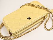 CHANEL | Small Yellow Quilted Clutch With Chain - A82527 - 10×19×4cm - 5