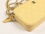 CHANEL | Small Yellow Quilted Clutch With Chain - A82527 - 10×19×4cm - 4