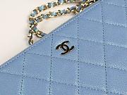 CHANEL | Small Blue Quilted Clutch With Chain - A82527 - 10×19×4cm - 6