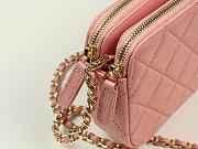 CHANEL | Small Pink Quilted Clutch With Chain - A82527 - 10×19×4cm - 5