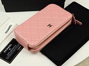 CHANEL | Small Pink Quilted Clutch With Chain - A82527 - 10×19×4cm - 4