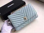 Chanel | Woc Wallet On Chain Light blue - A80982 - 19x13.5x3.5cm - 5