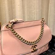 CHANEL | Lambskin Curved Flap Bag Pink - AS0416 - 24cm - 4
