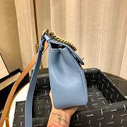 CHANEL | Lambskin Curved Flap Bag Blue - AS0416 - 24cm - 6
