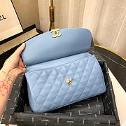 CHANEL | Lambskin Curved Flap Bag Blue - AS0416 - 24cm - 5