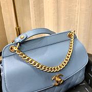 CHANEL | Lambskin Curved Flap Bag Blue - AS0416 - 24cm - 4