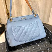CHANEL | Lambskin Curved Flap Bag Blue - AS0416 - 24cm - 3