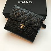 CHANEL | small Black flap wallet in grain - A82288 - 10.5 x 11.5 x 3cm - 1