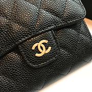 CHANEL | small Black flap wallet in grain - A82288 - 10.5 x 11.5 x 3cm - 5