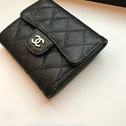 CHANEL | small Black flap wallet in grain - A82288 - 10.5 x 11.5 x 3cm - 4