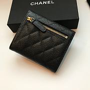 CHANEL | small Black flap wallet in grain - A82288 - 10.5 x 11.5 x 3cm - 3