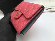 CHANEL | small Pink flap wallet in grain - A82288 - 10.5 x 11.5 x 3cm - 6