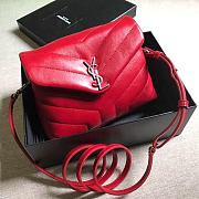 YSL |Toy LOULOU Red Silver - 467072 - 20 x 14 x 7 cm - 1