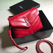 YSL |Toy LOULOU Red Silver - 467072 - 20 x 14 x 7 cm - 2