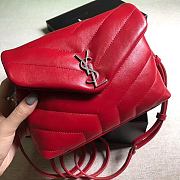 YSL |Toy LOULOU Red Silver - 467072 - 20 x 14 x 7 cm - 3