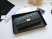 CHANEL | Long Black Flap Wallet - A80286 - 10.5 × 19 × 3 cm - 1