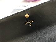 CHANEL | Long Black Flap Wallet - A80286 - 10.5 × 19 × 3 cm - 2