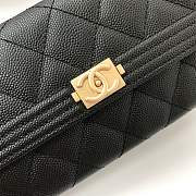 CHANEL | Long Black Golden Wallet in Grain - A80286 - 10.5 × 19 × 3 cm - 5