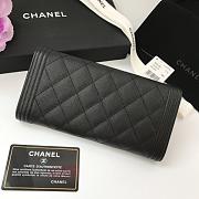 CHANEL | Long Black Golden Wallet in Grain - A80286 - 10.5 × 19 × 3 cm - 3