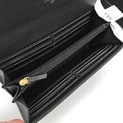 CHANEL | Long Black Golden Wallet in Grain - A80286 - 10.5 × 19 × 3 cm - 2