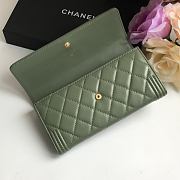 CHANEL | Long Olive Green Wallet - A80286 - 10.5 × 19 × 3 cm - 6