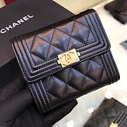 CHANEL | Boy Black Golden Wallet - A80734 - 10.5 × 11.5 × 3 cm - 1