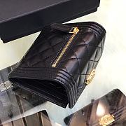 CHANEL | Boy Black Golden Wallet - A80734 - 10.5 × 11.5 × 3 cm - 3