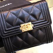 CHANEL | Boy Black Golden Wallet - A80734 - 10.5 × 11.5 × 3 cm - 6