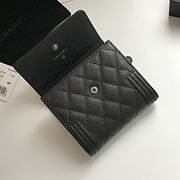 CHANEL | Boy Black Silver Wallet in Grain - A80734 - 10.5 × 11.5 × 3 cm - 5