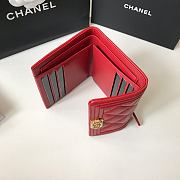 CHANEL | Boy Red Golden Wallet in Grain - A80734 - 10.5 × 11.5 × 3 cm - 6
